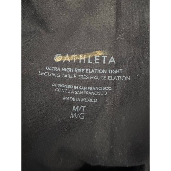 NWT Athleta Ultra High Rise Elation Black Legging / Tight Size Medium TALL - Picture 11 of 11